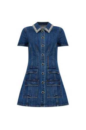 ワンピースその他 SELF PORTRAIT Women Dresses PF25 034M BL BLUE Blue Floral Lace Midi Dress – self-portrait-US